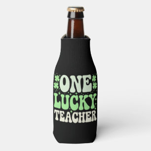 Een gelukkige leraar Groovy retro leraar St. Patri Flesjeskoeler