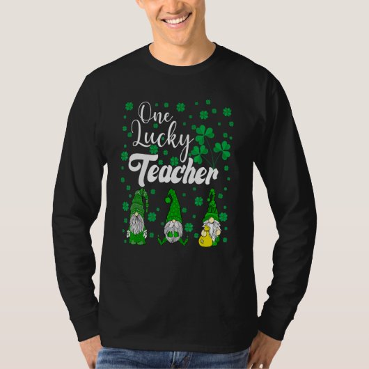 Een gelukkige leraar Ierse kabouters St Patricks T-shirt (Voorkant)