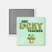 Een gelukkige leraar magneet (Voorkant / Achterkant)