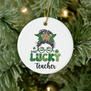 Een Gelukkige Leraar - St. Patrick's Dag Keramisch Ornament