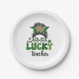 Een Gelukkige Leraar - St. Patrick's Dag  Papieren Bordje