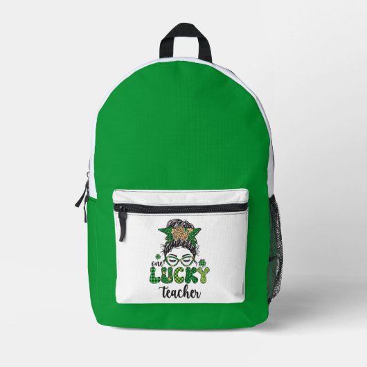 Een gelukkige leraar - St. Patrick's Day Bedrukte Rugzak (Voorkant)