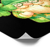 Een gelukkige leraar St. Patrick's Day kabouter gr Poster (Hoek)
