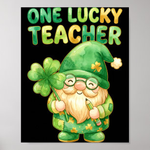 Een gelukkige leraar St. Patrick's Day kabouter gr Poster