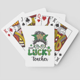 Een gelukkige leraar - St. Patrick's Day Pokerkaarten