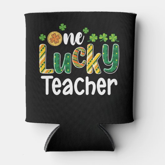 Een gelukkige lerarenschool St Patrick's Day Blikjeskoeler (Voorkant)