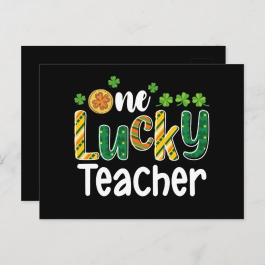 Een gelukkige lerarenschool St Patrick's Day Briefkaart (Voorkant / Achterkant)