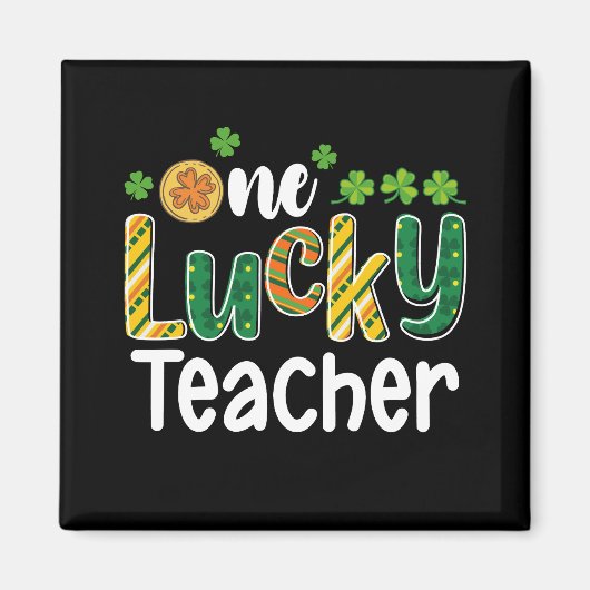 Een gelukkige lerarenschool St Patrick's Day Magneet (Voorkant)