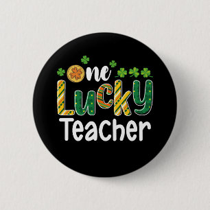 Een gelukkige lerarenschool St Patrick's Day Ronde Button 5,7 Cm