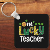 Een gelukkige lerarenschool St Patrick's Day Sleutelhanger (Voorkant)