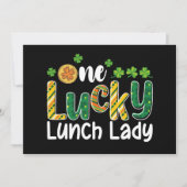 Een gelukkige Lunch Lady School St Patrick's Day Kaart (Voorkant)