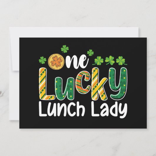 Een gelukkige Lunch Lady School St Patrick's Day Kaart (Voorkant)