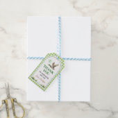 Een gelukkige Mallard Duck Greenery Verjaardag Bed Cadeaulabel (Met Touw)