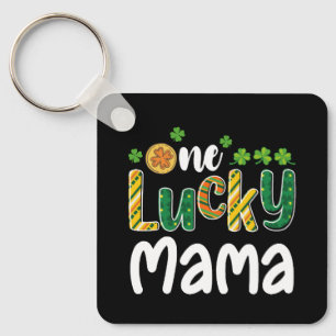 Een gelukkige mama bijpassende familie St. Patrick Sleutelhanger