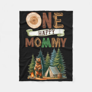 Een gelukkige mama camper eerste verjaardag campin fleece deken