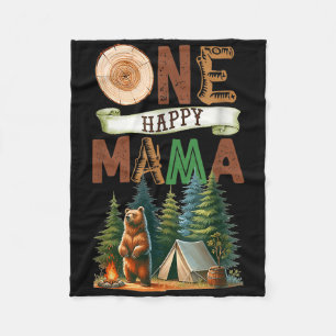 Eén gelukkige mama-campeur eerste verjaardag campi fleece deken