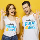 Een gelukkige mama eend 1e verjaardag viering t-shirt