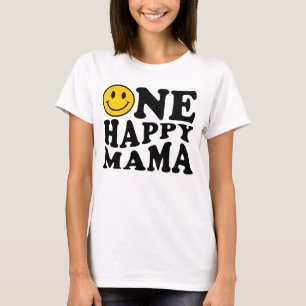 Een gelukkige Mama Geel Matching Een Familie Verja T-shirt