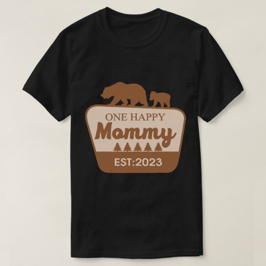 Een gelukkige mama gelukkige camper bijpassende fa t-shirt (Design voorkant)
