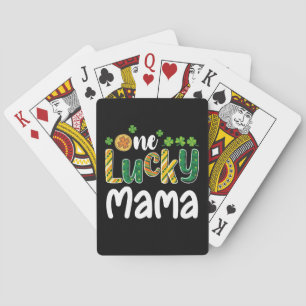 Een gelukkige Mama Matching Familie St Patrick's D Pokerkaarten