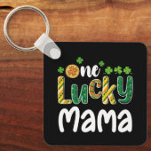 Een gelukkige Mama Matching Familie St Patrick's D Sleutelhanger (Voorkant)