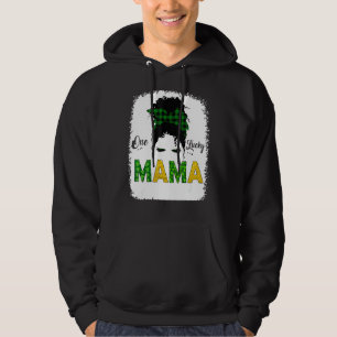 Een gelukkige Mama Messy Bun Leopard St Patrick S  Hoodie