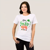 Een gelukkige mama | St. Patrick's Day Tri-Blend Shirt (Voorkant volledig)
