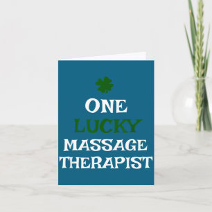 Eén gelukkige massagetherapeut St-illustratie Kaart