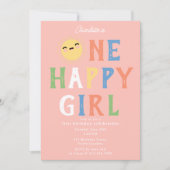 Een Gelukkige Meisje Verjaardag Nodig 1e Verjaarda Kaart (Voorkant)