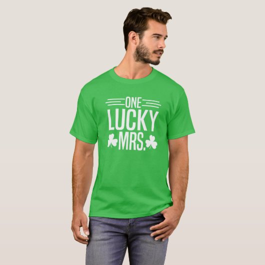 Een gelukkige mevrouw St. Patricks Day Irish Shamr T-shirt (Voorkant volledig)