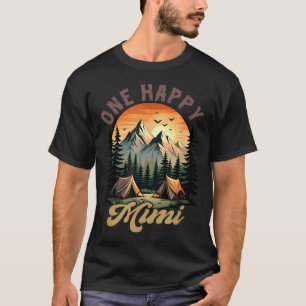 Eén Gelukkige Mimi-Camper 1e Verjaardag Camping T-shirt