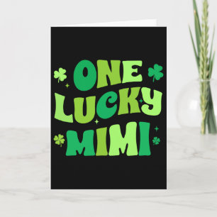 Eén gelukkige Mimi St Patrick's Day groene klavert Kaart