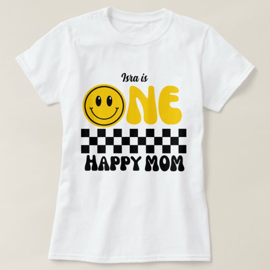 Een gelukkige moeder, familie bijpassende Shirten T-shirt (Design voorkant)