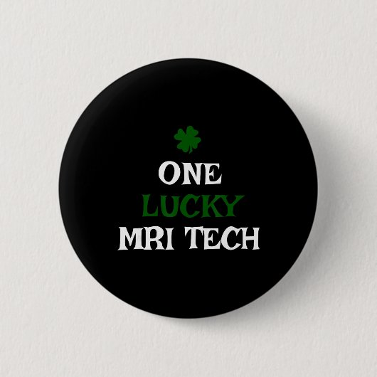 Een gelukkige Mri-tech St. Patrick's Day grappige  Ronde Button 5,7 Cm (Voorkant)