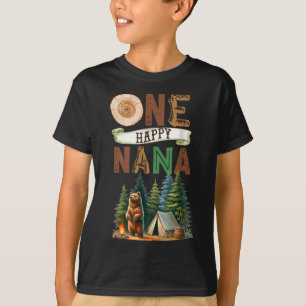 Eén gelukkige Nanas kampeerder eerste verjaardag k T-shirt