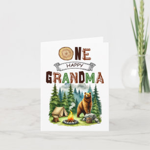 Een gelukkige oma Camper eerste verjaardag Camping Kaart