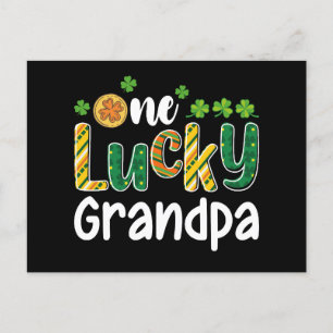 Een gelukkige opa bijpassende familie St Patrick's Briefkaart