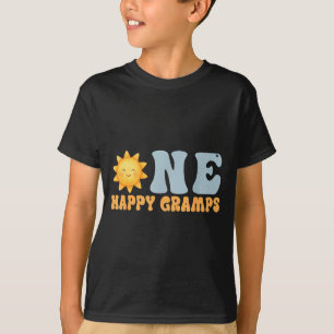 Eén gelukkige opa van de verjaardag eerste reis ro t-shirt