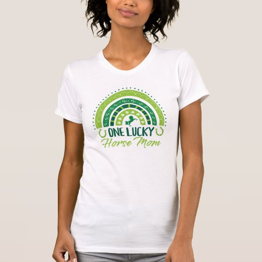 Een gelukkige Paard Mam Ruitersport St. Patrick's T-shirt (Voorkant)