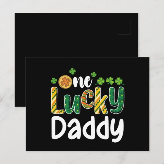 Een gelukkige papa bijpassende familie St Patrick' Briefkaart (Voorkant / Achterkant)