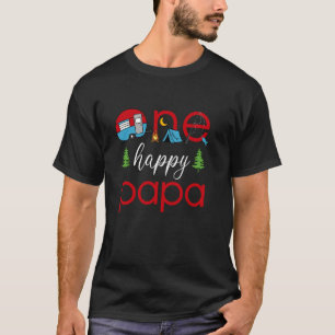 Een gelukkige papa-camper 1e verjaardag camping bu t-shirt