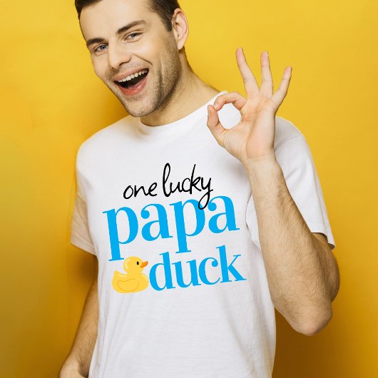 Een gelukkige papa eend 1e verjaardag viering t-shirt