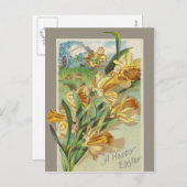 Een gelukkige Pasen Feestdagenkaart (Voorkant / Achterkant)