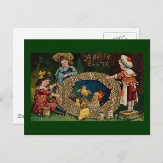 Een gelukkige Pasen  Pasen Feestdagenkaart (Voorkant / Achterkant)