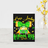 Eén gelukkige patrick's day schoolbuschauffeur vli kaart (Gele Bloem)