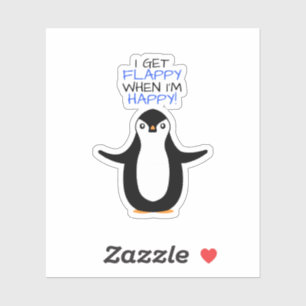 Een gelukkige pinguïn sticker