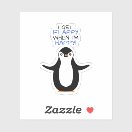 Een gelukkige pinguïn sticker (Vel)
