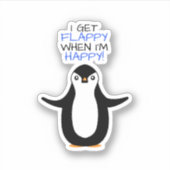 Een gelukkige pinguïn sticker (Voorkant)