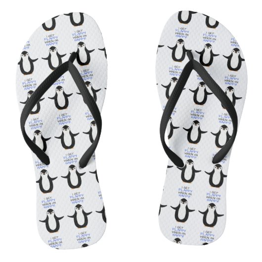 Een gelukkige pinguïn teenslippers (Voetbed)