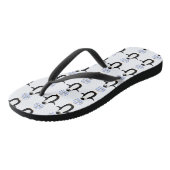 Een gelukkige pinguïn teenslippers (Schuin)